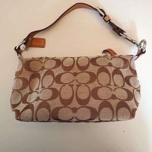 Small, Signature Coach Purse Clutch with Covertable Handle